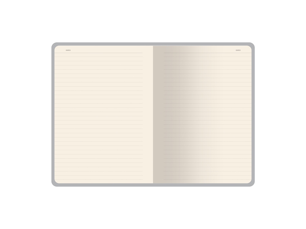 Блокнот А5 Boston, красный с серым срезом-6