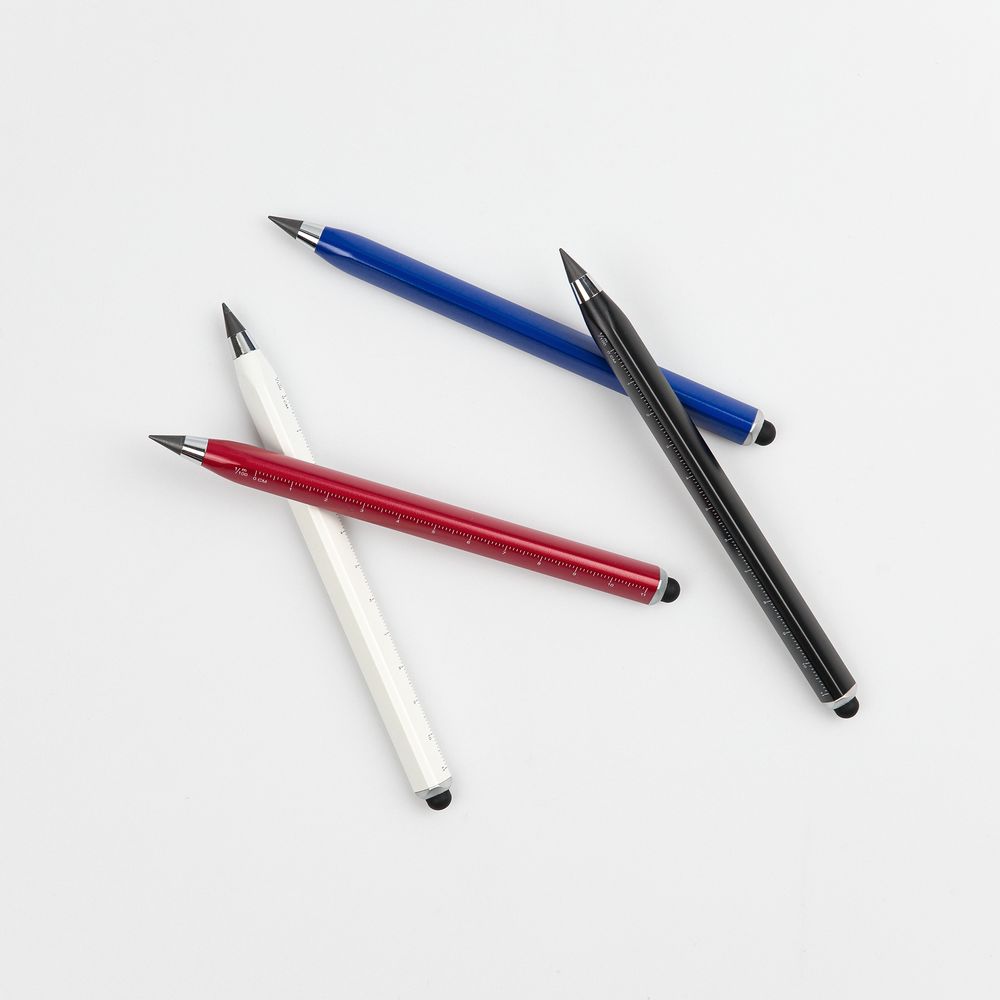 Вечный карандаш Tricore со стилусом, черный-3