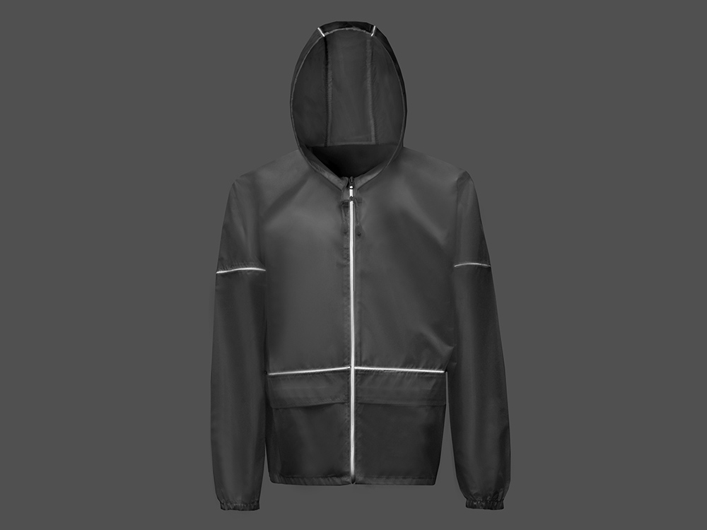 Короткий дождевик Tornado со светоотражающими элементами, белый-7