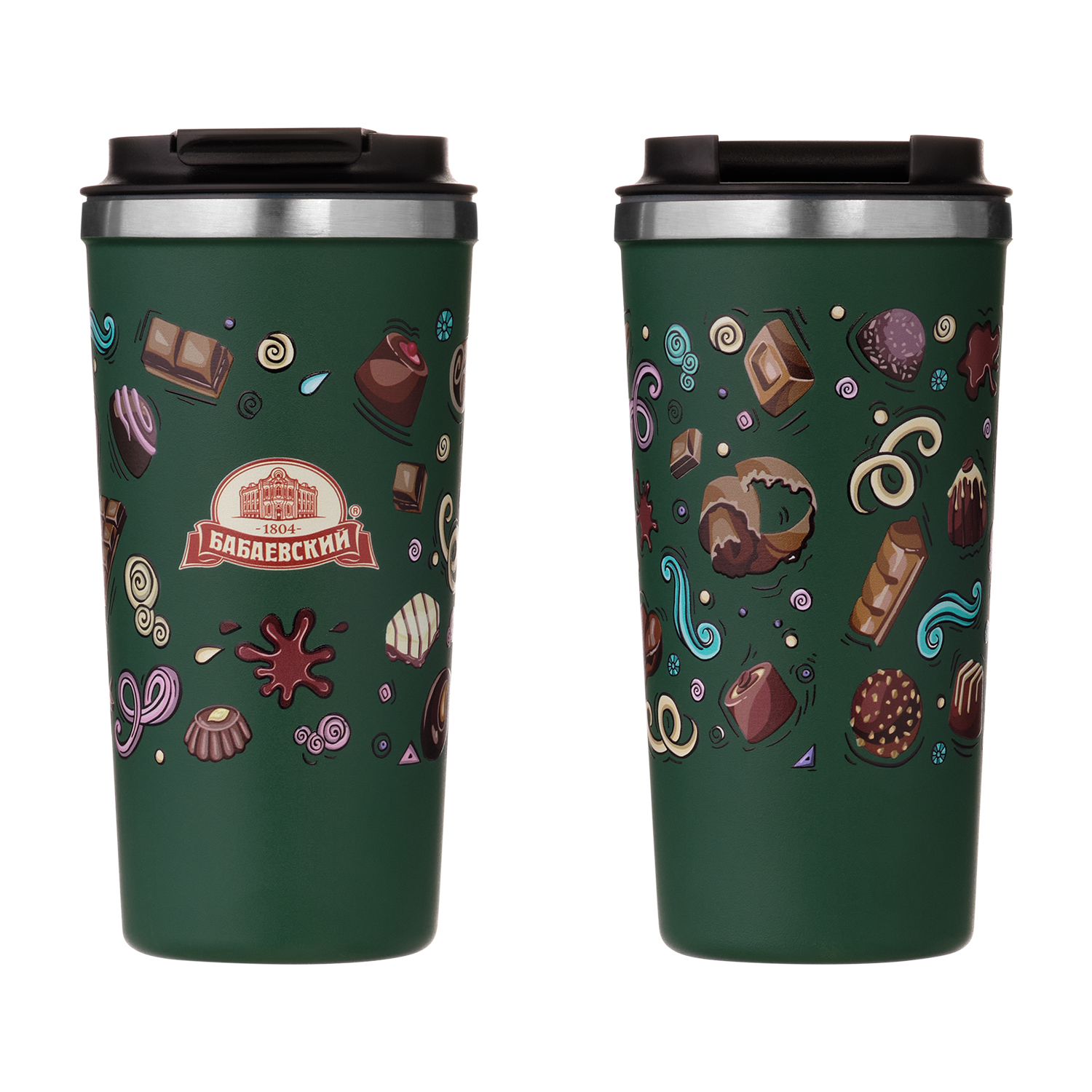 Термокружка вакуумная Палермо (Palermo), зеленая-5