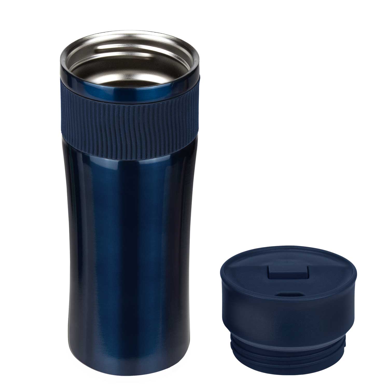 Термокружка вакуумная Поло (Polo), синяя-2