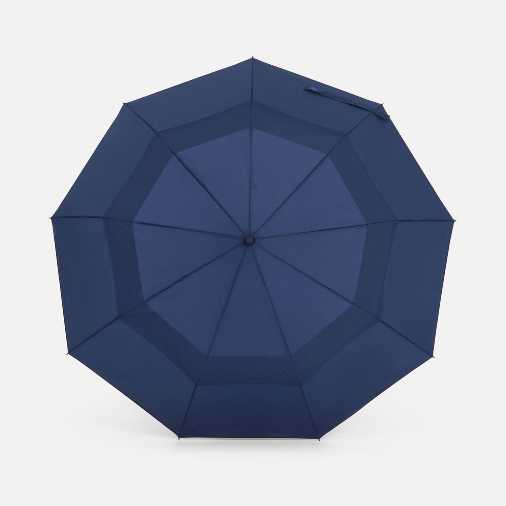 Складной зонт Dome Double с двойным куполом, темно-синий-1