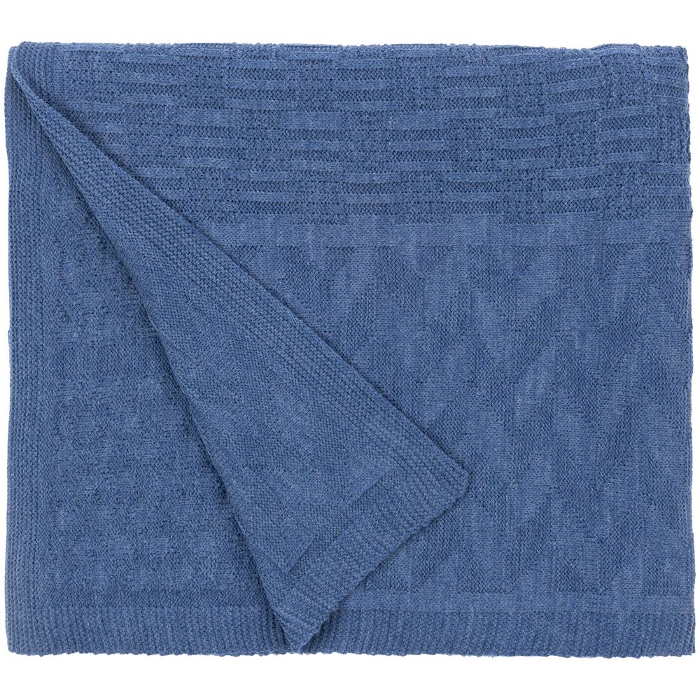 Плед Snippet, синий меланж (джинс)-1