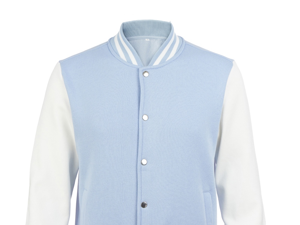 Бомбер Oxford, небесно-голубой/молочный, унисекс-12