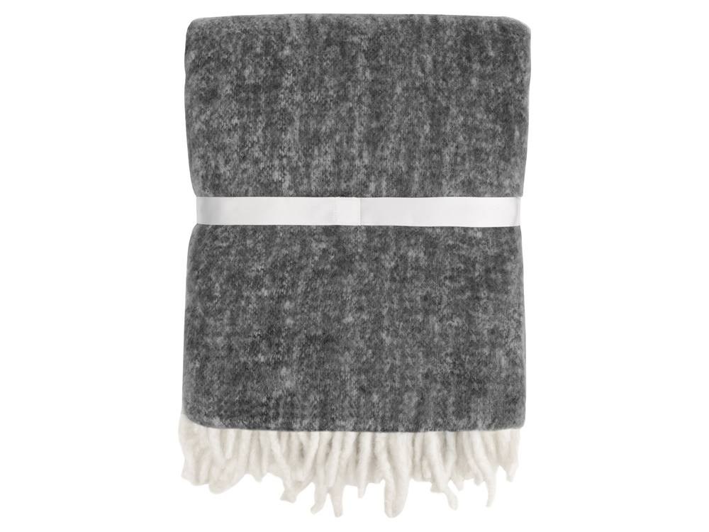 Плед Warmy с шерстью, темно-серый-4