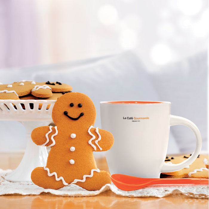 Чашка с ложкой, оранжевый-2