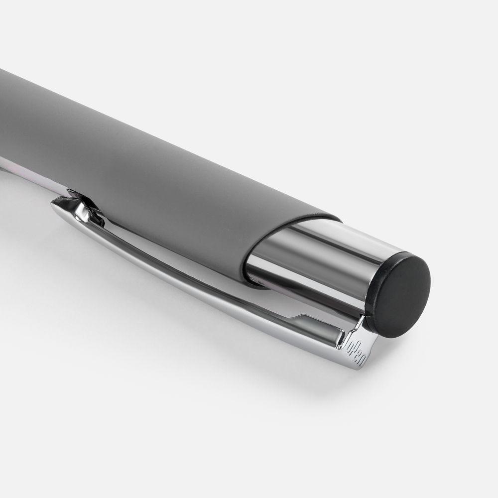 Ручка шариковая Keskus Soft Touch, серая-1