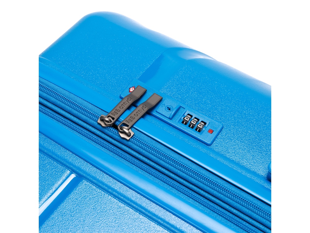 Чемодан TORBER В Отпуск, синий, полипропилен, 54,5 х 33,5 х 79 см, 135 л-5