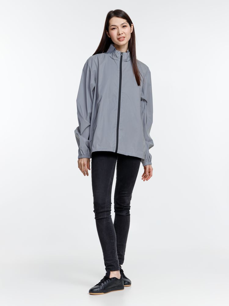 Ветровка Manifest 2.0 из светоотражающей ткани, серая-5