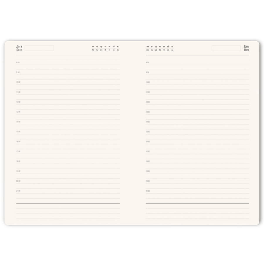 Ежедневник недатированный HAMILTON, A5, ярко-зеленый, кремовый блок, зеленый-8