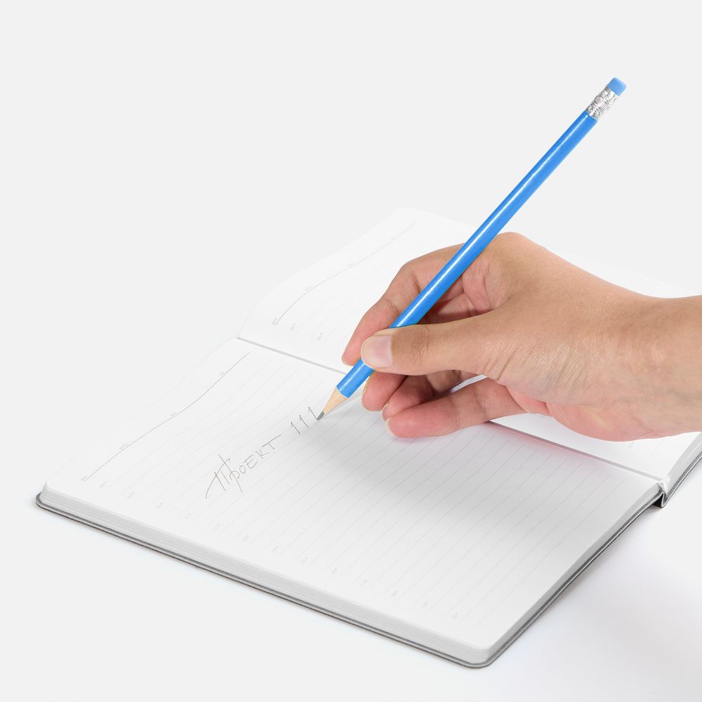 Карандаш простой Triangle с ластиком, синий-1