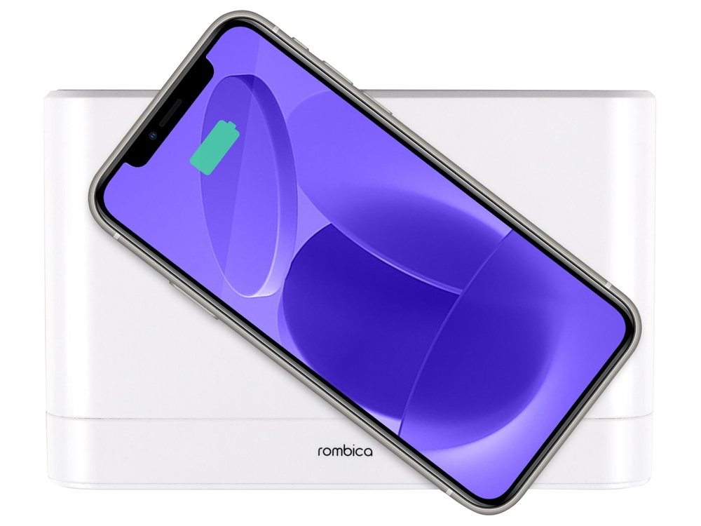 Часы с беспроводным зарядным устройством Rombica Timebox 1, белый-5