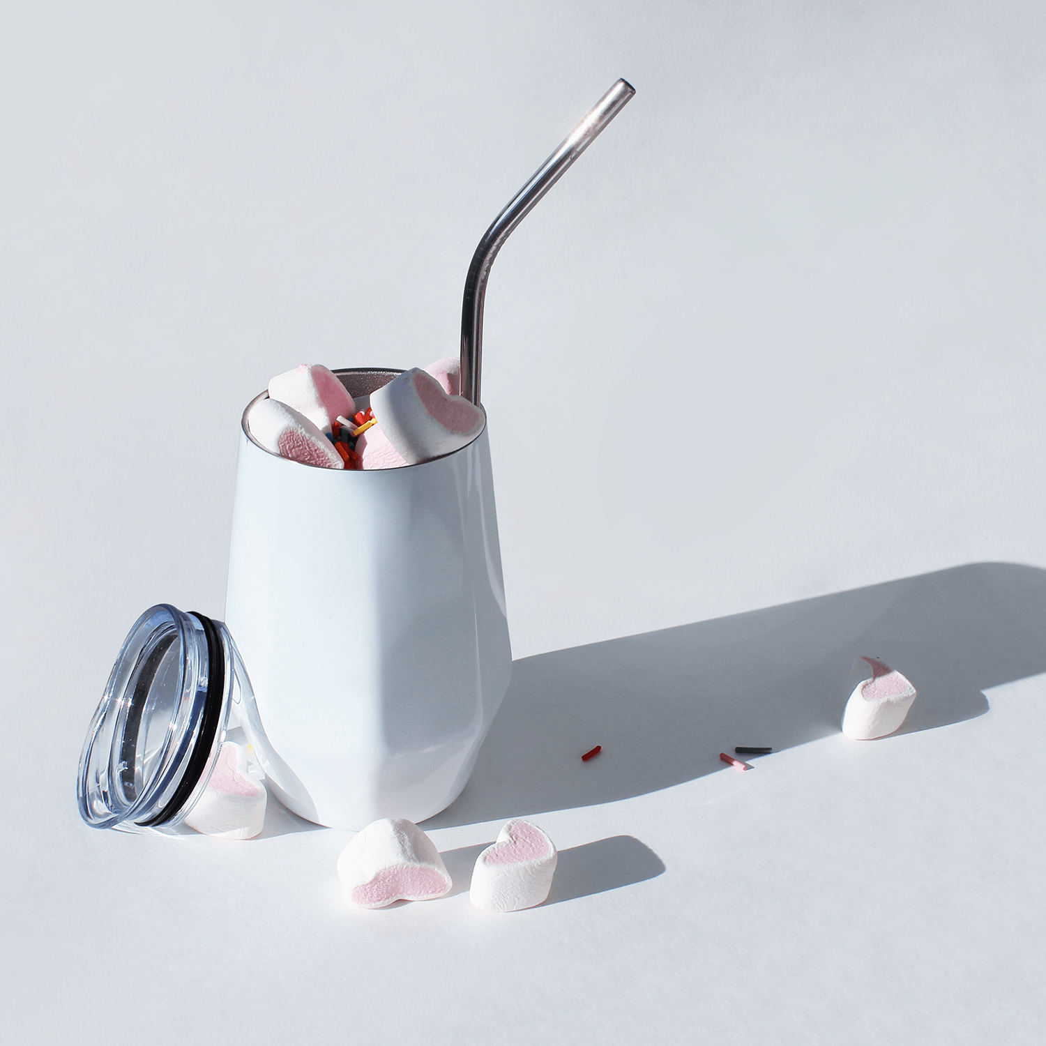 Набор многоразовых трубочек Оnlycofer white (стальной)-3