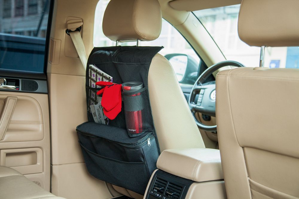 Органайзер с термоотделением на спинку сиденья Cool Rider, черный-3