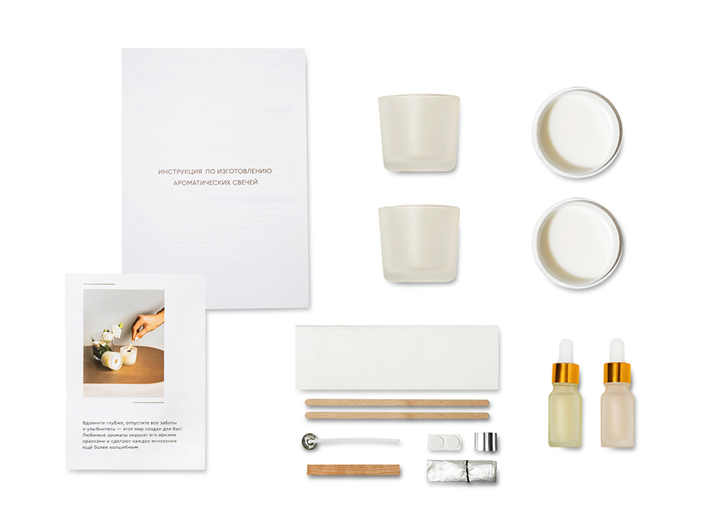 Набор для создания 2-х ароматических свечей: имбирный пряник, рождественская елка (без лого LM)-3