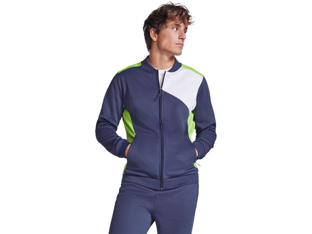 Спортивная куртка Leros унисекс, папоротниковый/синий нэйви-4