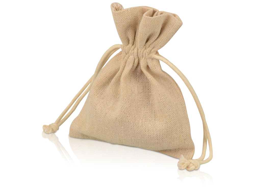 Мешочек подарочный, лен, малый, натуральный-0