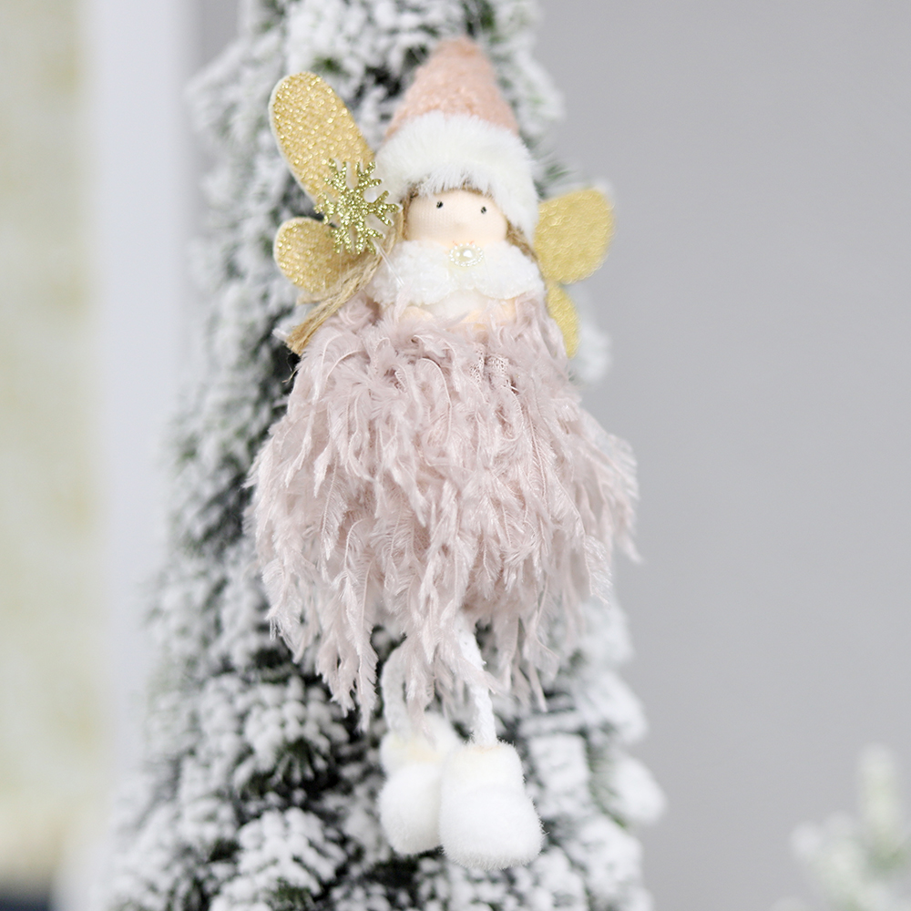 Новогоднее украшение рождественский ангел Беатриче, Розовый-0