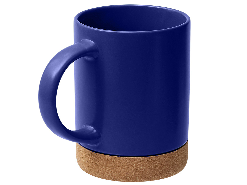 Кружка 450 мл с пробковым дном Корк & Бон, глубокий синий-1