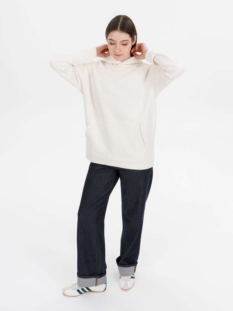 Худи оверсайз унисекс Snuggie, молочно-белое-4