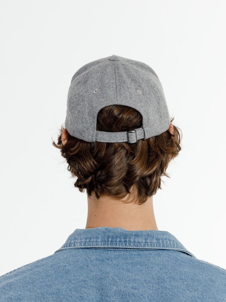 Бейсболка Woolridge, серый меланж-4