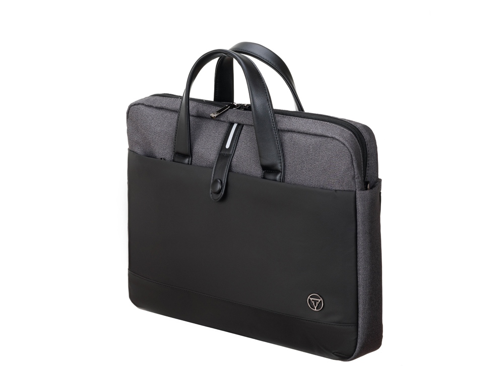 Сумка для ноутбука TORBER VECTOR 14.1'', черный/серый, нейлон, 40 x 5 x 28 см, 5л-1