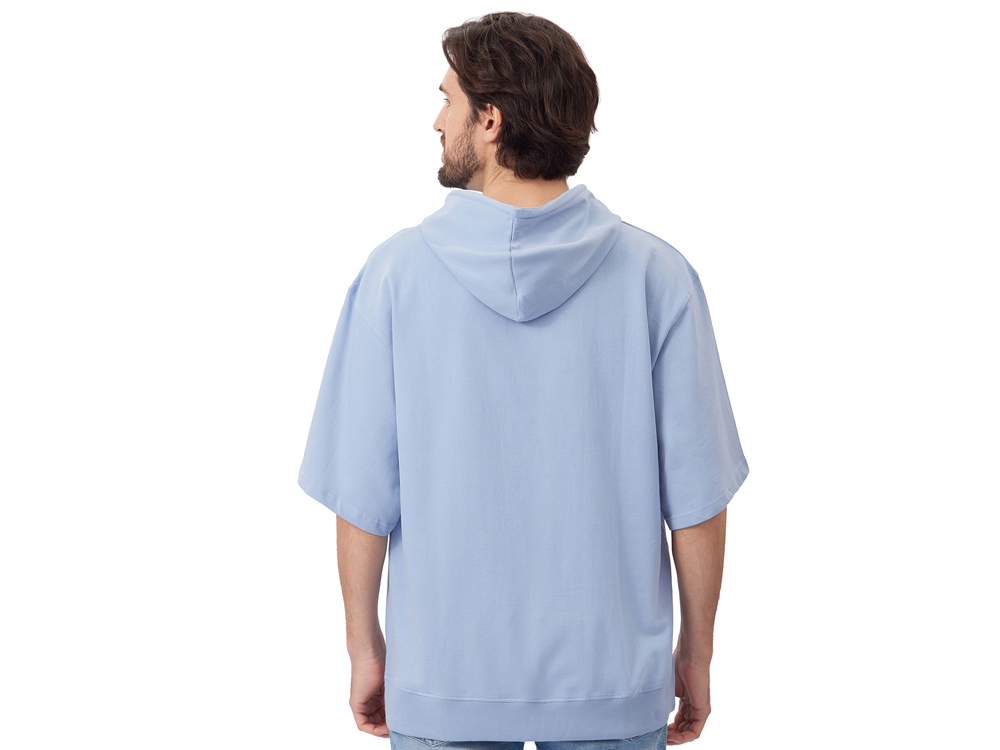 Худи оверсайз с коротким рукавом Warsaw унисекс, небесно-голубой-3