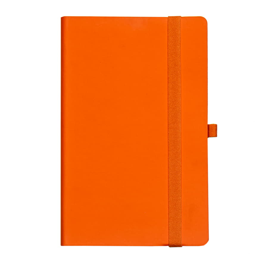 Бизнес-блокнот GRACY на резинке, формат А5, в линейку, оранжевый-1