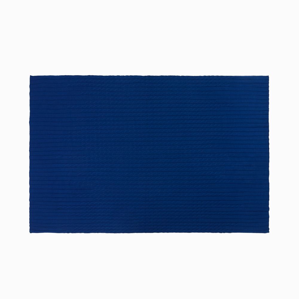 Плед Tressa, темно-синий (кобальт)-4