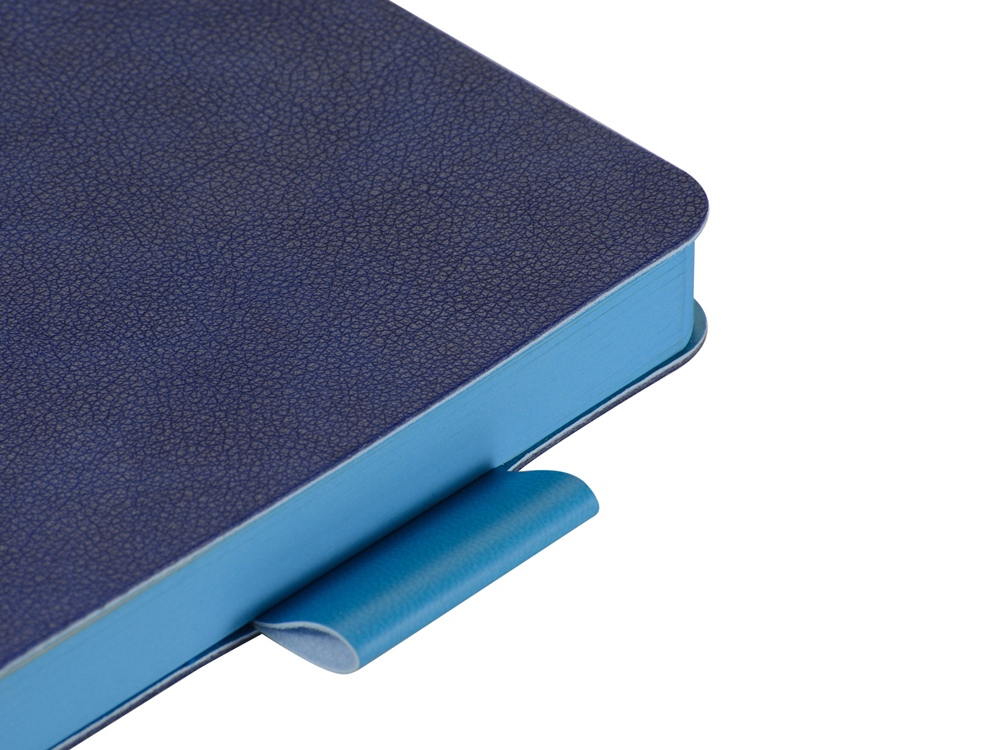 Ежедневник А5 датированный Boston 2026, синий с голубым обрезом-4