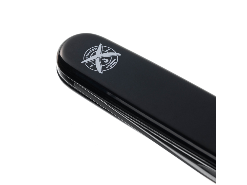 Нож перочинный Stinger, 90 мм, 2 функции, материал рукояти: АБС-пластик (черный)-7