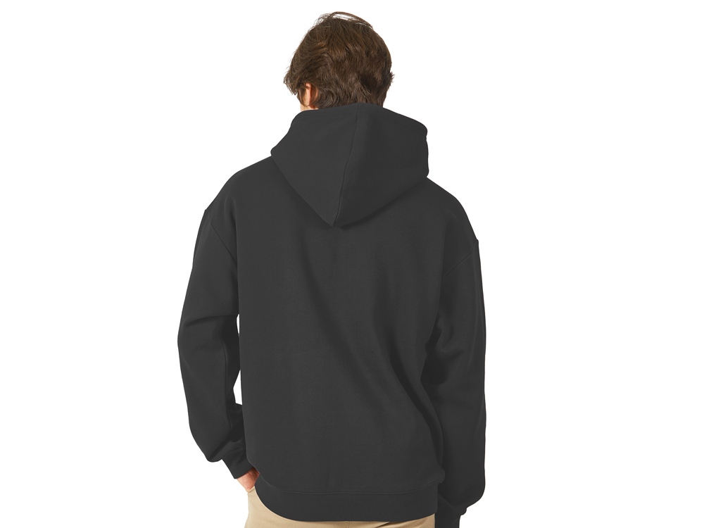 Толстовка с капюшоном оверсайз Berlin унисекс, темно-серый-4