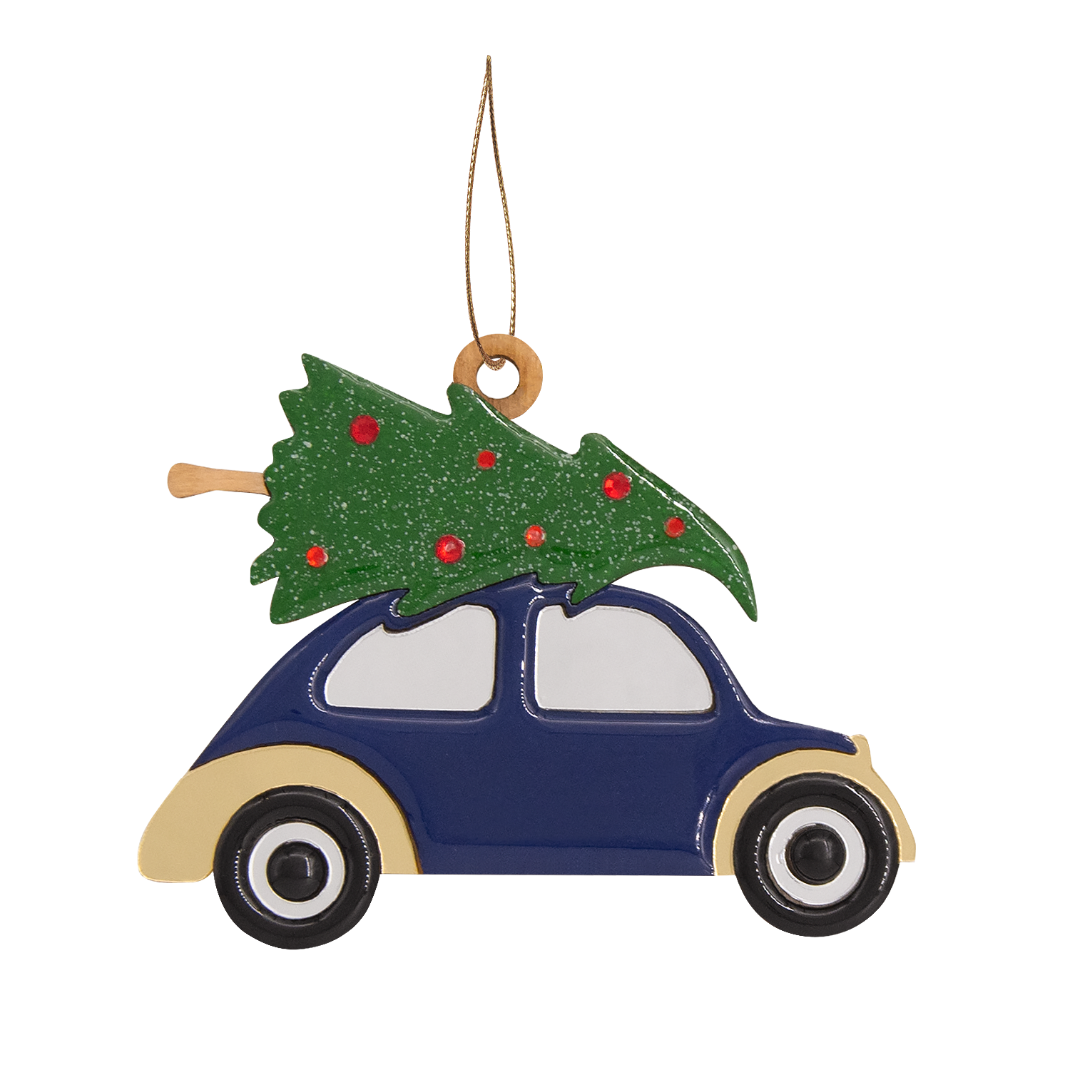 Ёлочная игрушка Машинка (синий)-0