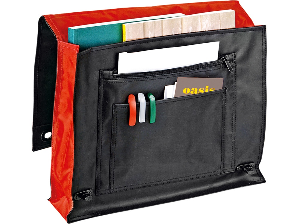 Сумка Атташе, черный/красный-1