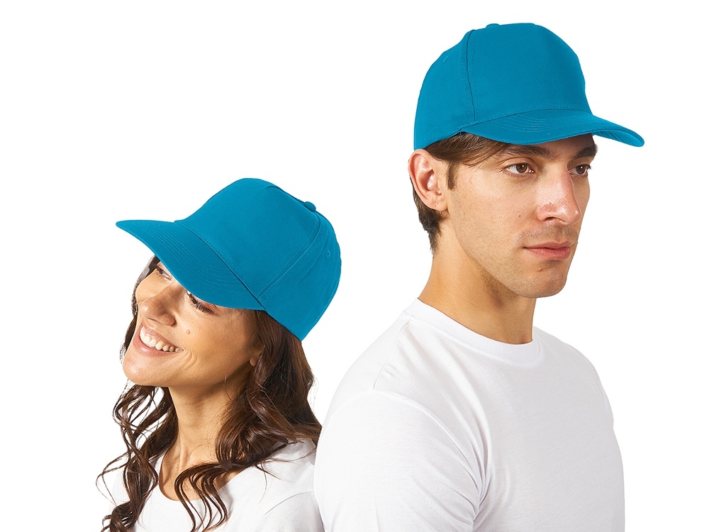 Бейсболка Memphis 5-ти панельная 165 гр, ярко-голубой-0