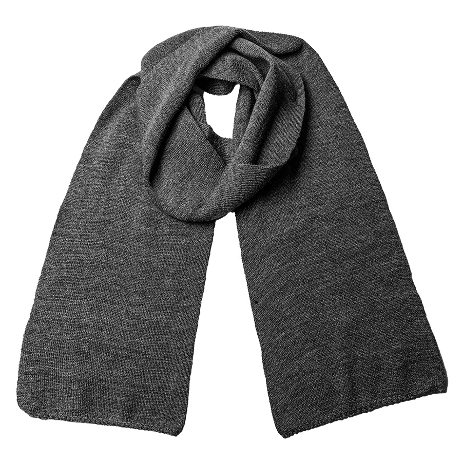Шарф вязаный NORD, серый меланж-0
