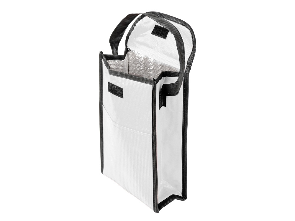 Сумка-холодильник Reviver на липучке из нетканого переработанного материала, белый-1