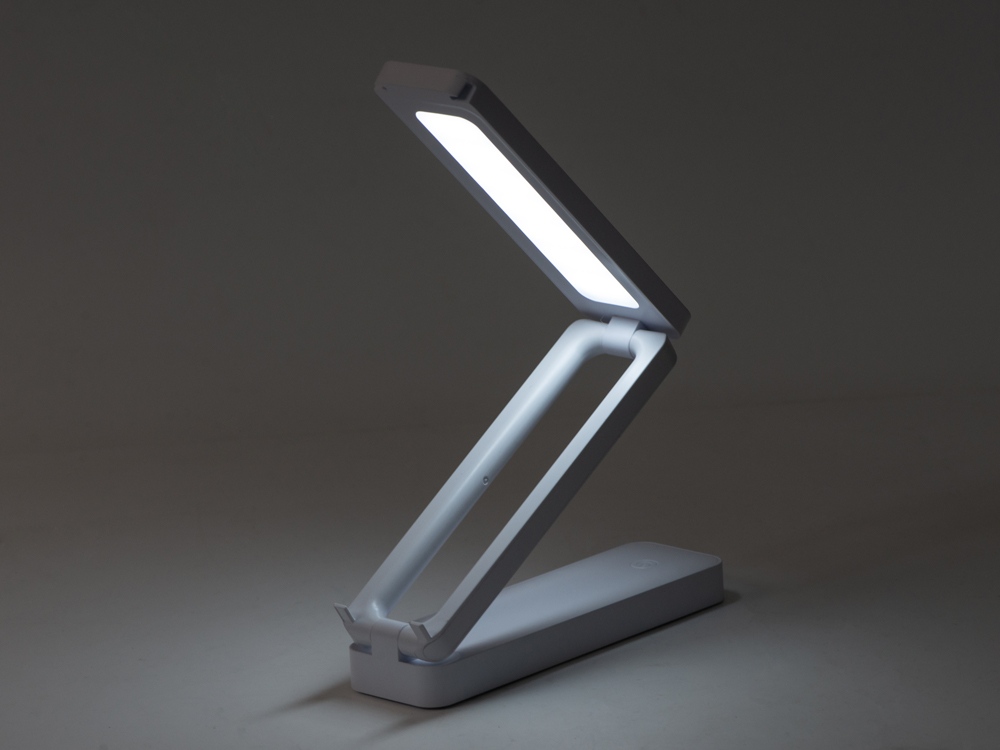 Складывающаяся LED лампа с беспроводной зарядкой Lightfold, белый-2