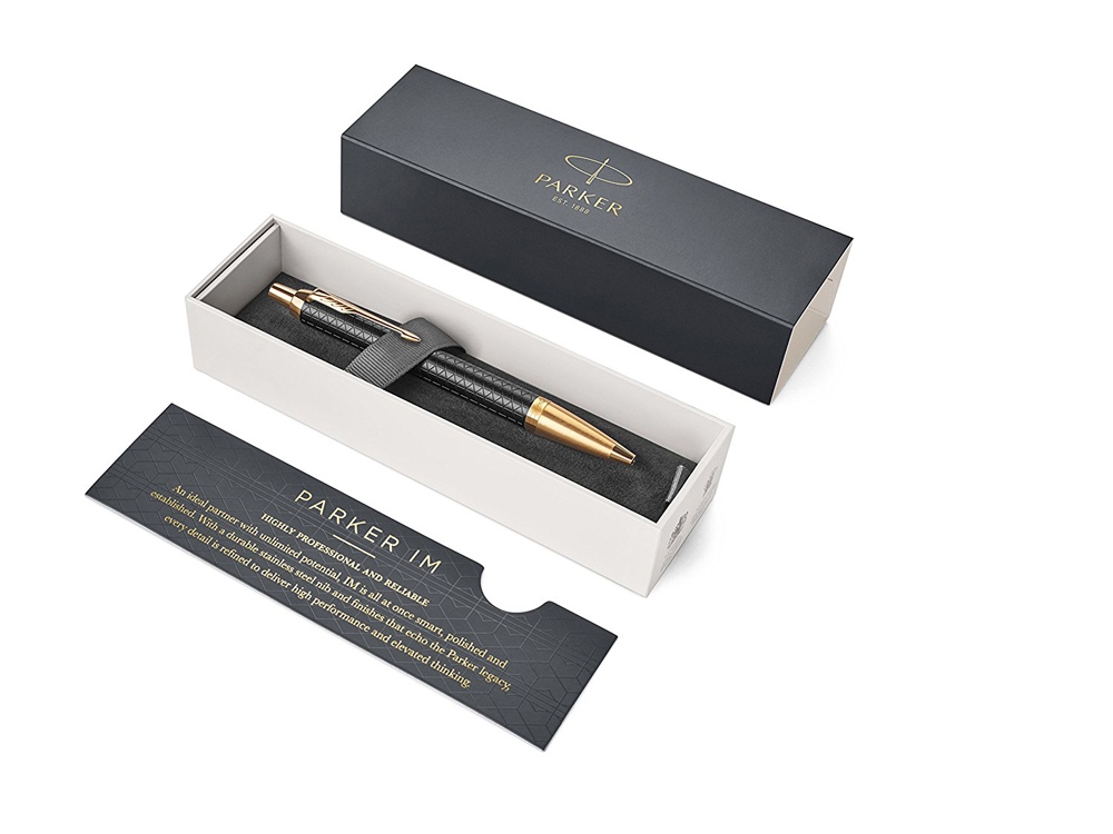 Шариковая ручка Parker IM Premium Black GT, стержень: M, цвет чернил: blue, в подарочной упаковке.-2