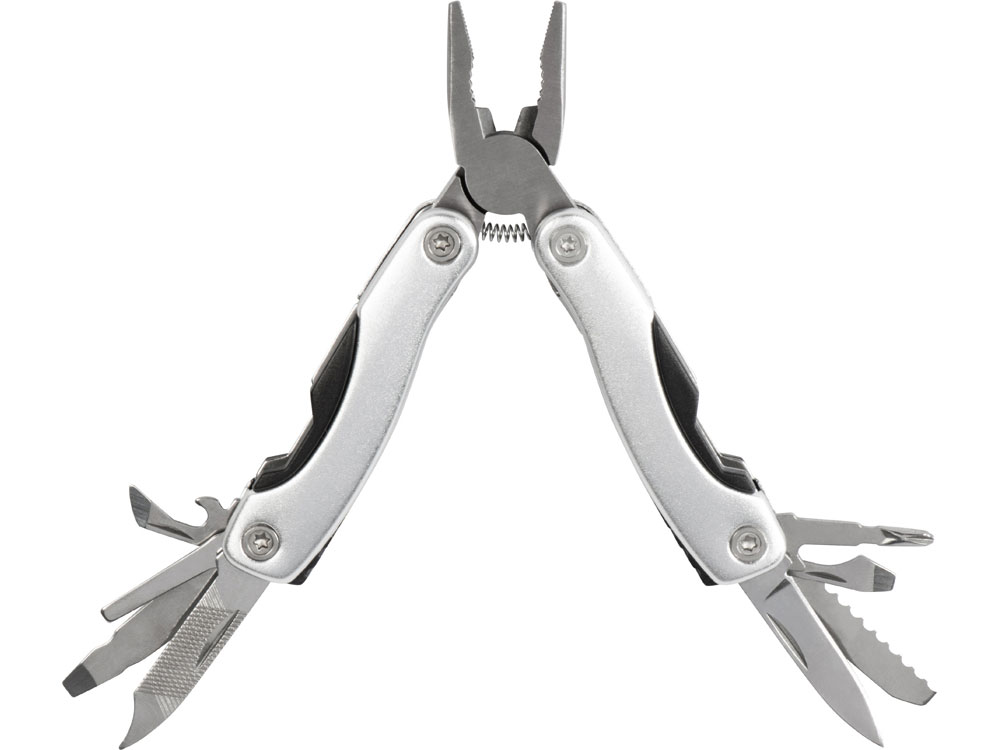 Подарочный набор Scout с многофункциональным ножом и фонариком, серебристый-4