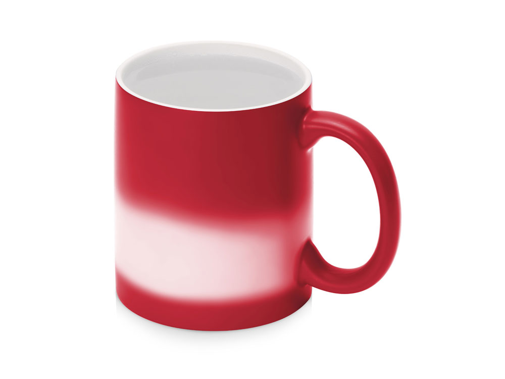 Кружка-хамелеон Magic матовая, красный/белый-4