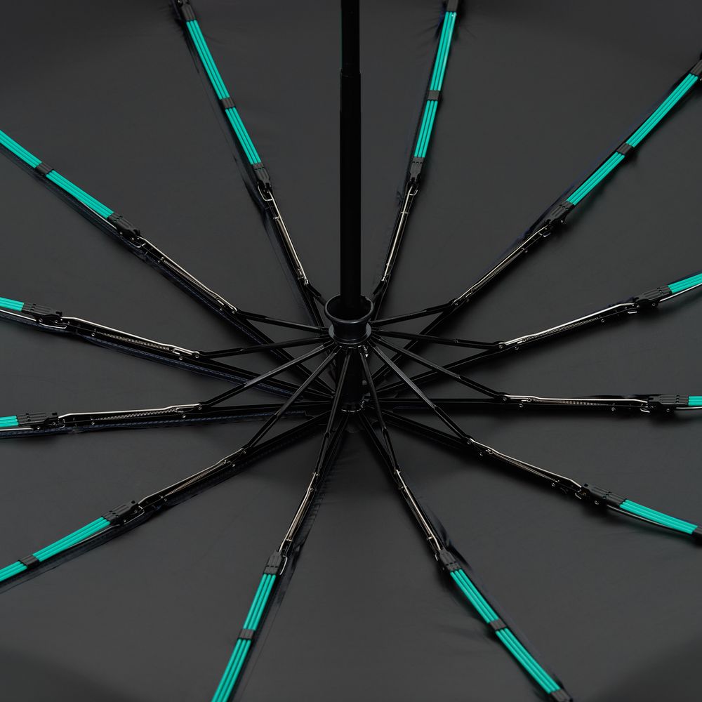 Зонт складной с УФ-защитой Ribstar, темно-синий-1