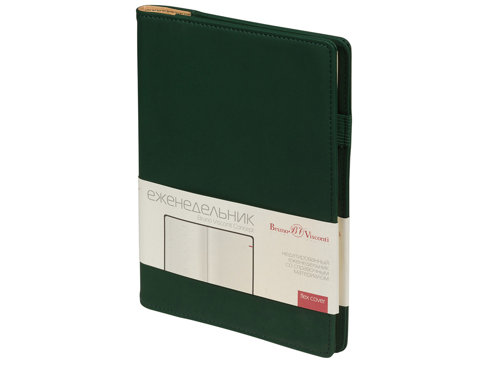 Еженедельник недатированный А5 Concept, зеленый-0