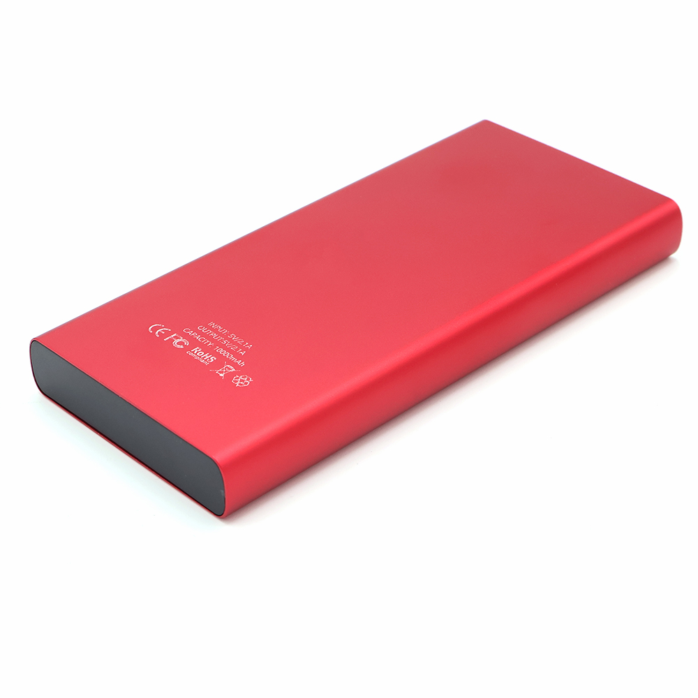 Внешний аккумулятор Höginn в металлическом корпусе, Красный.-2