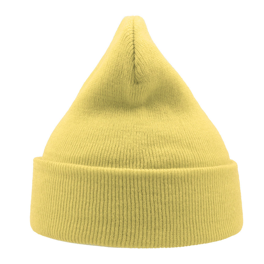 Шапка вязаная  двойная Wind-S, светло-желтый-7