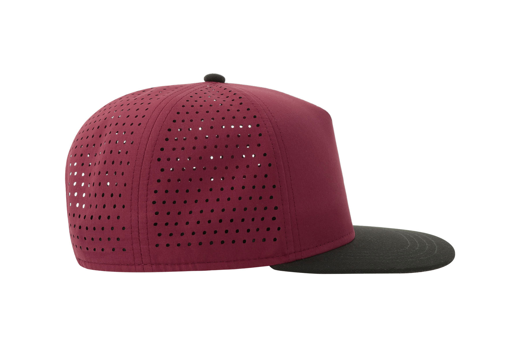 Бейсболка BANK FIVE-S, 5 клиньев, пластиковая застёжка, бордовый, черный-7