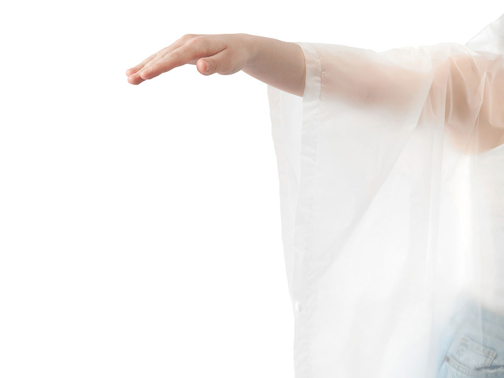 Пончо Hawaii c чехлом унисекс, белый-6