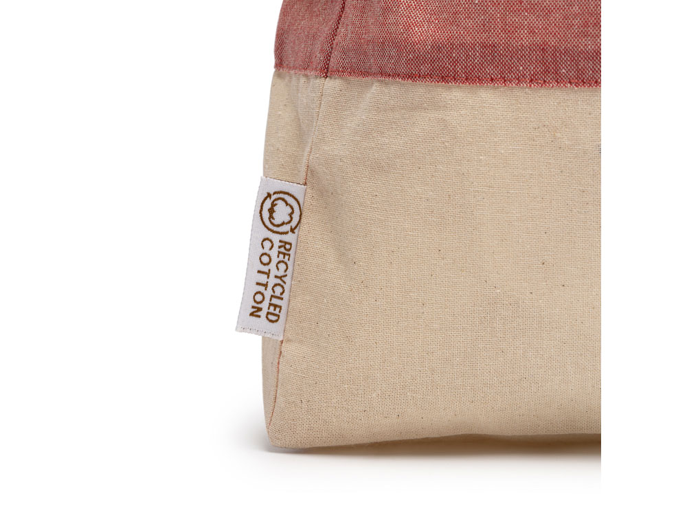 Сумка INCA из переработанного хлопка, натуральный/красный-1