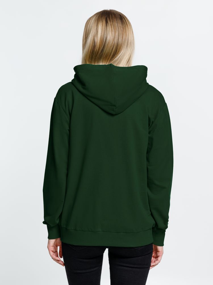Толстовка на молнии с капюшоном Siverga 2.0, темно-зеленая-11