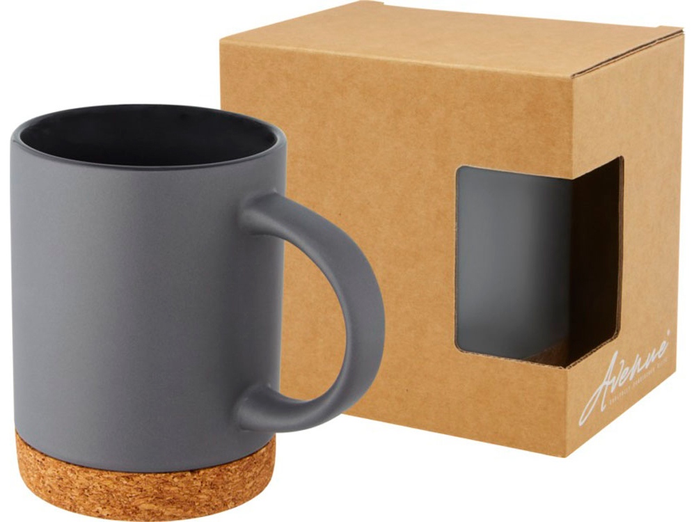 Neiva Керамическая кружка объемом 425 мл с пробковым основанием, серый-0